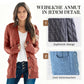 Lässige Damen-Strickjacke für Herbst mit langen Ärmeln, Knopfleiste und offenem Vorderteil