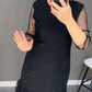 🔥Solange der Vorrat reicht 49 % Rabatt!🎉Damenkleid mit Rundhalsausschnitt und einfarbigem Strass