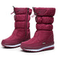 Hochwertiger, rutschfester und wasserdichter Schneestiefel aus Kunstfell für Damen