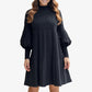 ✨Damen-Übergrößenkleid (2025 Neu): Laternenärmeln + Stehkragen, Farbenfroh für Alltagsglamour 🌈