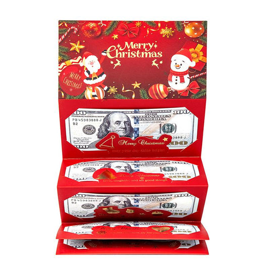 Weihnachtliche Bargeschenkumschläge, ein überraschendes Geldgeschenk, das für jeden Empfänger eine einzigartige multifunktionale Bargeldbox bietet.