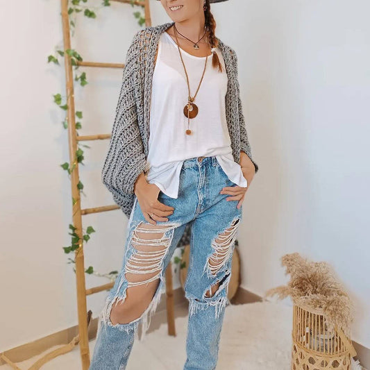 🍂Herbstschlussverkauf – 50 % Rabatt!💕🧶Strickschal aus Kokon für Damen🧣