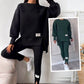 ✨Frauen Sweatshirt-Leggings-Set: Lässig & Bequem, Perfekt für Alltagsrelaxen