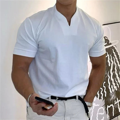 🔥Kurzärmliges Sport-T-Shirt mit V-Ausschnitt