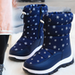 Hochwertiger, rutschfester und wasserdichter Schneestiefel aus Kunstfell für Damen
