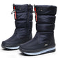 Hochwertiger, rutschfester und wasserdichter Schneestiefel aus Kunstfell für Damen