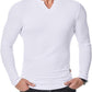 ✨Ripp-Langarmshirt mit V-Ausschnitt: Perfekt für Fitness & Alltag – Bequem & Stylish