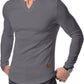 ✨Ripp-Langarmshirt mit V-Ausschnitt: Perfekt für Fitness & Alltag – Bequem & Stylish