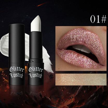 Matte Permanent Lipstick With Fine Glitters