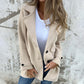 🥰Saisonale Förderung super niedrigen Preis🥰Elegante weiche solide Farbe Revers Knöpfe Jacke