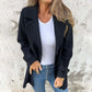 🥰Saisonale Förderung super niedrigen Preis🥰Elegante weiche solide Farbe Revers Knöpfe Jacke