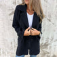 🥰Saisonale Förderung super niedrigen Preis🥰Elegante weiche solide Farbe Revers Knöpfe Jacke