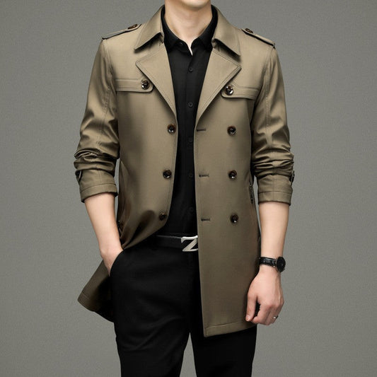🌟2025 Premium Limited Herren-Trenchcoat: Double-Breasted, Luxus-Material, Exklusiv für Alltag & Feierlichkeiten 💼🎁