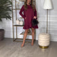 🎅Xmas Sales - 60% OFF🎄Women's Long-Sleeve Round-Neck Dress with Pleated Hem