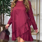 🎅Xmas Sales - 60% OFF🎄Women's Long-Sleeve Round-Neck Dress with Pleated Hem