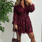 Women's Fashionable Sequin V-neck Mini Dress
