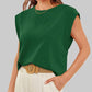 🔥Sommer-Rabatt 🩷 Solid Color Round Neck Cap Sleeve Top