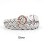 Women's Fashion Braided Leather Belt 23mm