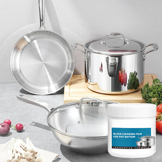 🧽 HEISSER VERKAUF - KAUFEN 2 ERHALTEN 3! ✨ Leistungsstarke Paste zum Entfernen von angebrannten Rückständen auf Kochgeschirr - Schonende Mikropolierformel für Töpfe, Pfannen & Grills 🔥🍳