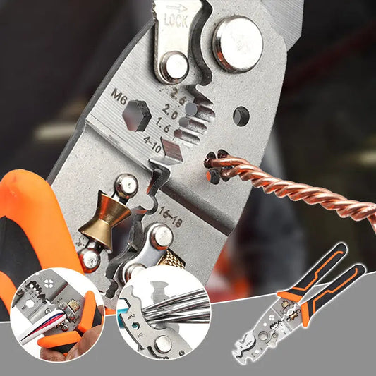 ✨8 in 1 Multifunktionale Abisolierzange – Alles-in-Einem-Werkzeug für Elektriker & Heimwerker! ✨