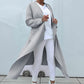 Damen Cardigan mit langen Ärmeln, offenem Vorderteil und asymmetrischem Fall