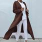 Damen Cardigan mit langen Ärmeln, offenem Vorderteil und asymmetrischem Fall