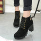 Damenstiefel mit klobigem Absatz