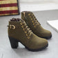 Damenstiefel mit klobigem Absatz