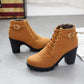Damenstiefel mit klobigem Absatz