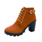 Damenstiefel mit klobigem Absatz