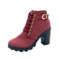 Damenstiefel mit klobigem Absatz