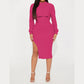 Elegantes Slim-Fit-Set – Cropped-Oberteil & Figurbetontes Kleid