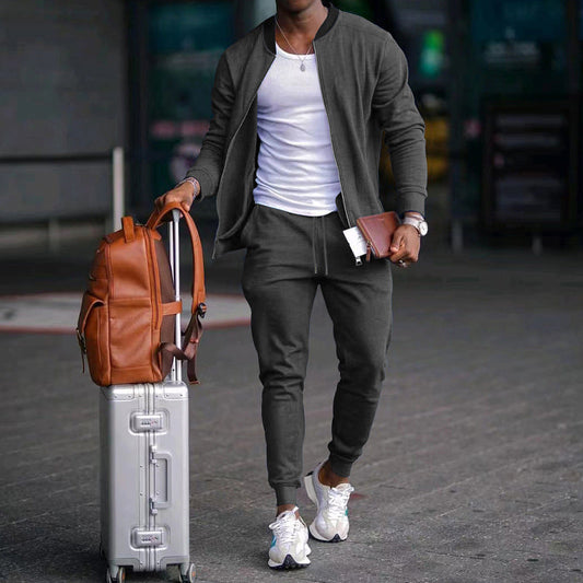 Stylischer Herren-Zweiteiler: Langarm-Jacke & Jogginghose