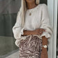 Damen-Pullover mit Rundhalsausschnitt in Uni-Farbe