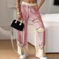 ✨Patchwork-Denim-Elastic-Hose: Weites Bein Design, Perfekt für Alltagsoutfits