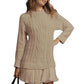 Mini-Pulloverkleid mit Zopfmuster für Damen