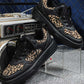 Stilvolle Sneakers mit Leopardenmuster und dicker Sohle