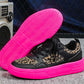Stilvolle Sneakers mit Leopardenmuster und dicker Sohle