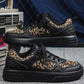 Stilvolle Sneakers mit Leopardenmuster und dicker Sohle