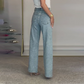 ✨2025 Bestseller - 50% Rabatt✨👗 Gerade Jeans mit Zubehör