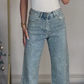 ✨2025 Bestseller - 50% Rabatt✨👗 Gerade Jeans mit Zubehör
