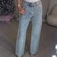 ✨2025 Bestseller - 50% Rabatt✨👗 Gerade Jeans mit Zubehör