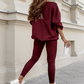 Damen Freizeit-Zweiteiler: Sweatshirt mit Buchstaben-Print & Hose