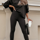 Damen Freizeit-Zweiteiler: Sweatshirt mit Buchstaben-Print & Hose