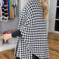 🎁Herbst 2025 Sale✨🖤Damen Poncho mit offener Vorderseite im Hahnentritt-Muster