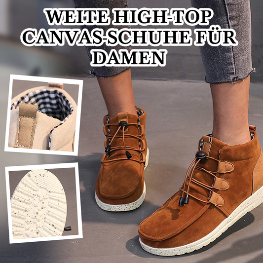 Weite High-Top Canvas-Schuhe für Damen