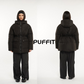 Warme, unifarbene Damen Steppjacke mit Kordelzug