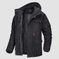 Herren-Winterjacke aus Baumwolle mit Kordelzug im Military-Stil – Komfort und Stil vereint