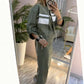 🔥Letzter Tag 50% Rabatt🎁DAMEN-SET MIT STEHKRAGENJACKE & KLEID