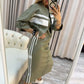 🔥Letzter Tag 50% Rabatt🎁DAMEN-SET MIT STEHKRAGENJACKE & KLEID